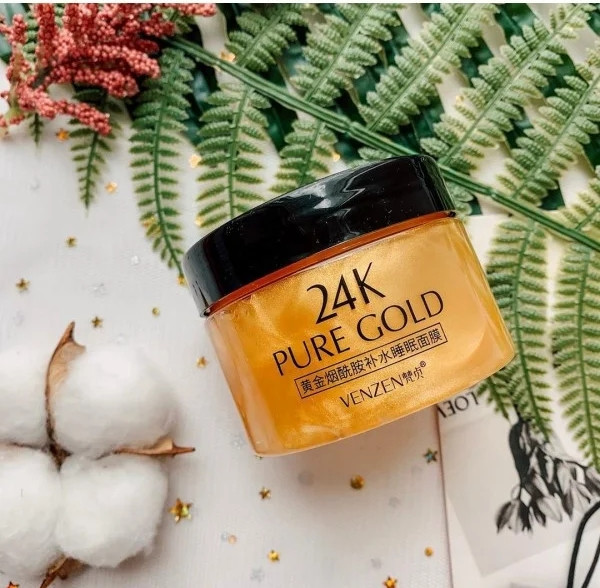 Незмивна нічна маска Venzen Pure Gold 24 K Luxury Effect 120 g