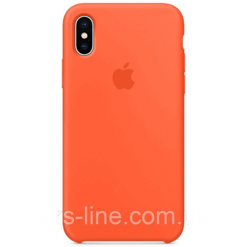 Чохол для iPhone X/XS Silicone Case бампер (Apricot)