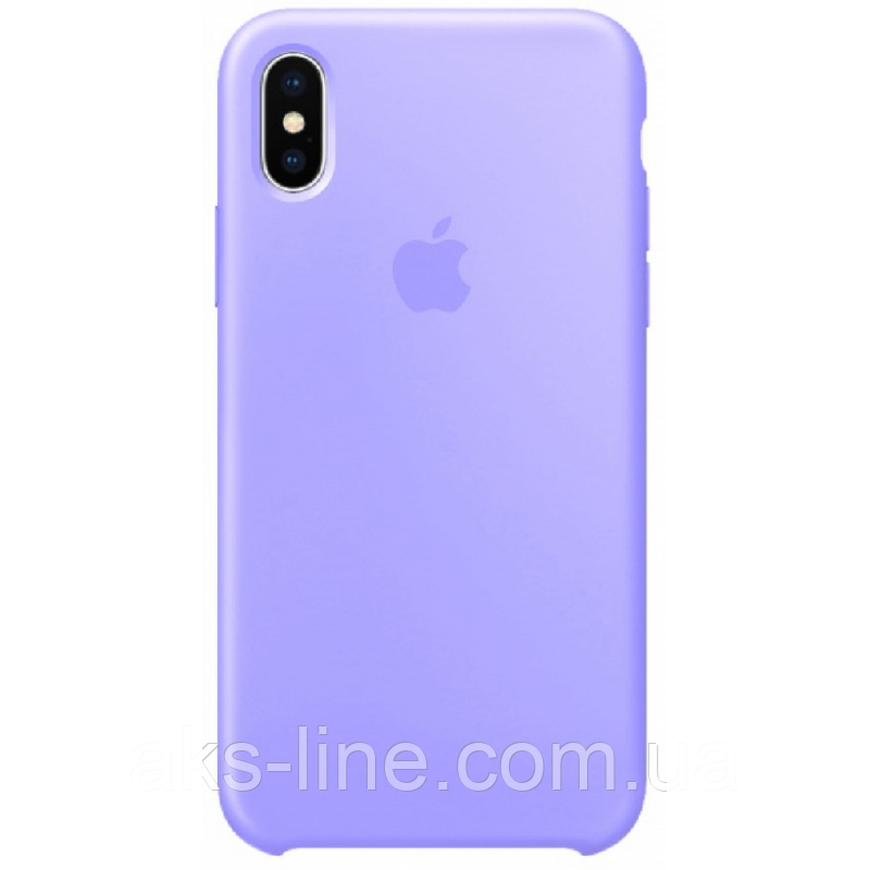 Чохол для iPhone Х/XS Silicone Case бампер (Light violet)