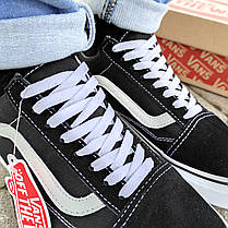 Vans Old Skool black white кеди низькі чоловічі чорні чорні чорно-білі ванс венс кеди демі демісезон, фото 4