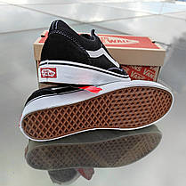 Vans Old Skool black white кеди низькі чоловічі чорні чорно-білі ванс венс кеди демісезон, фото 5