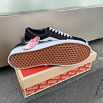 Кеди Vans Old Skool black white низькі чоловічі чорно білі Ванси унісекс жіночі демі, фото 4