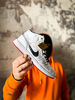 Кросівки чоловічі Nike Jordan 1 Grey сірі повсякденні демісезонні