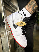 Кроссовки мужские Nike Jordan 1 белые повседневные демисезонные