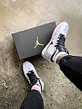 Кросівки чоловічі Nike Jordan 1 білі повсякденні демісезонні, фото 10