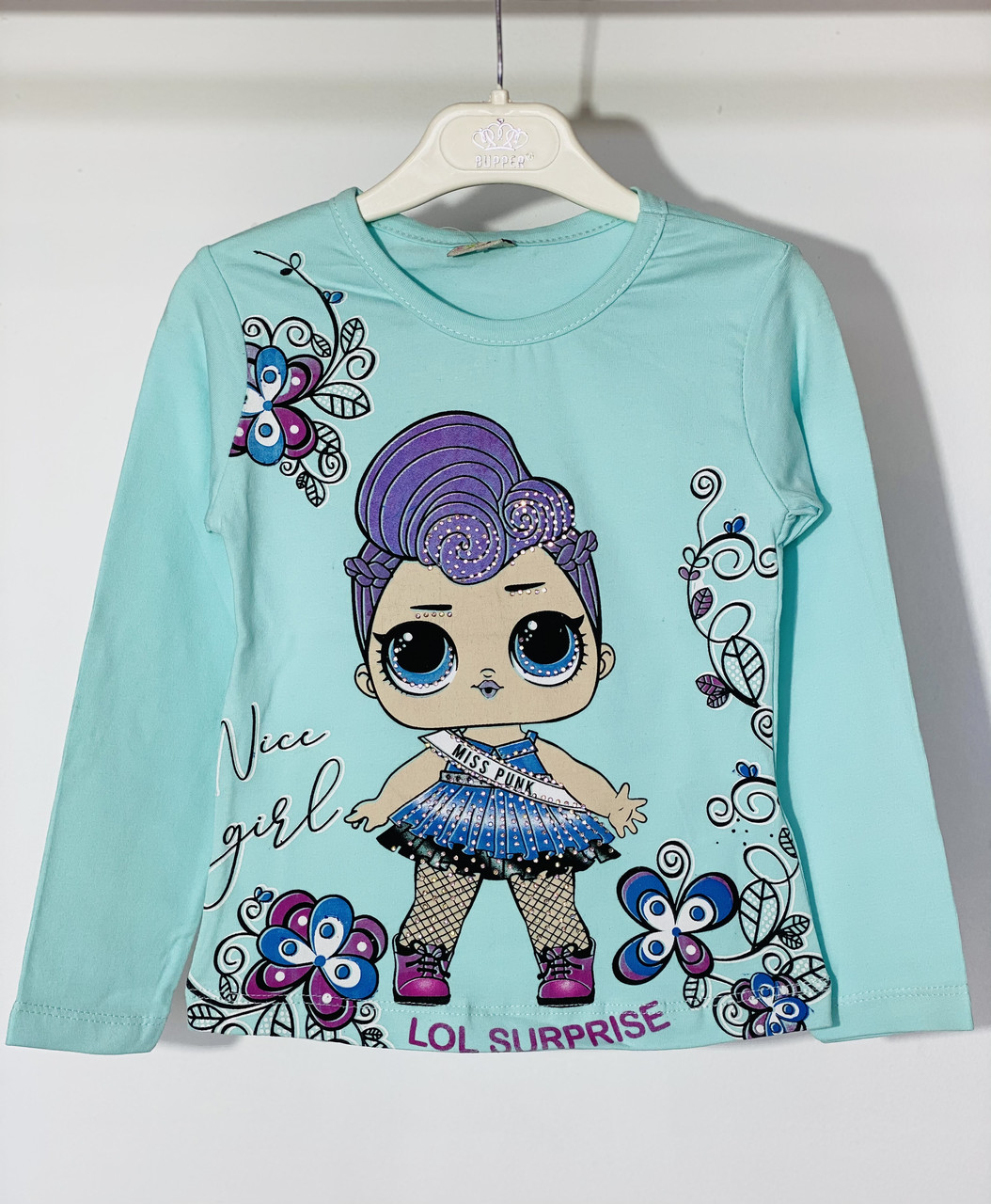 Реглан для дівчинки Narmini 6020 116 см Бірюзовий