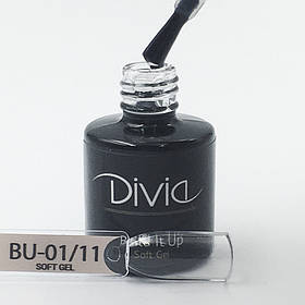 Divia - Укріплюючий та моделюючий гель Build It Up Gel (BU01 - Soft Gel, прозорий) (8 мл)