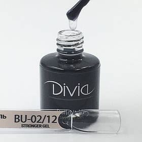 Гель для нарощування нігтів Divia зміцнювальний гель Build It Up Gel BU02 - Stronger Gel, прозорий 8 мл