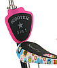 Беговел Scooter 18-2 від 1 року рожевий | триколісний самокат з кошиком, сидінням і батьківською ручкою, фото 5
