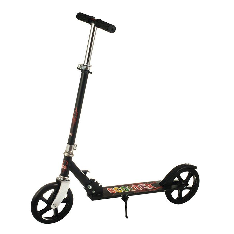 Самокат дитячий Scooter 109 складной чорний (до 100 кг) | двоколісний міської самокат Скутер 109 алюміній