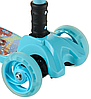 Самокат дитячий Scooter B01 блакитний від 3 років | чотириколісний самокат Скутер зі світними PU колесами, фото 3