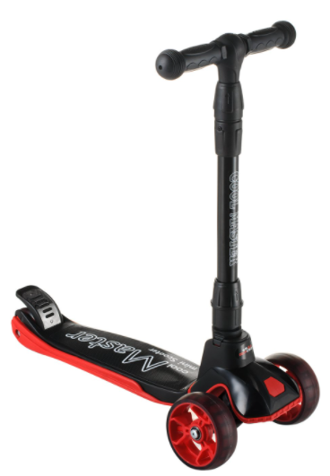 Самокат дитячий Scooter Cool Master x7 чорний від 3 років | чотириколісний самокат з світяться колесами
