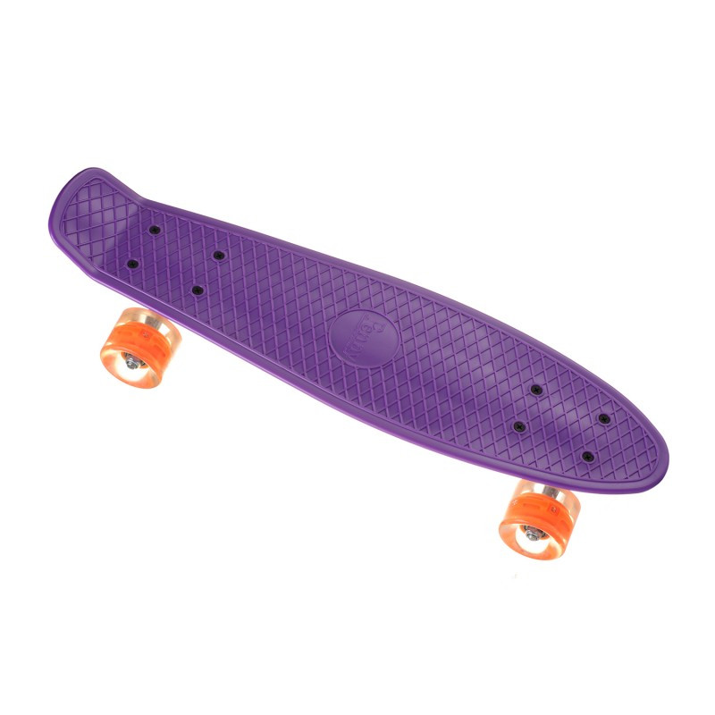 Пенні Борд - скейт Penny Board 23 фіолетовий з світяться PU колесами до 80 кг | пенниборд дитячий скейтборд