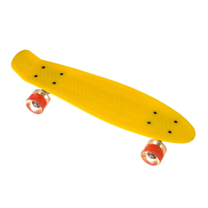 Пенні Борд - скейт Penny Board 23 жовтий з світяться PU колесами до 80 кг | пенниборд дитячий скейтборд