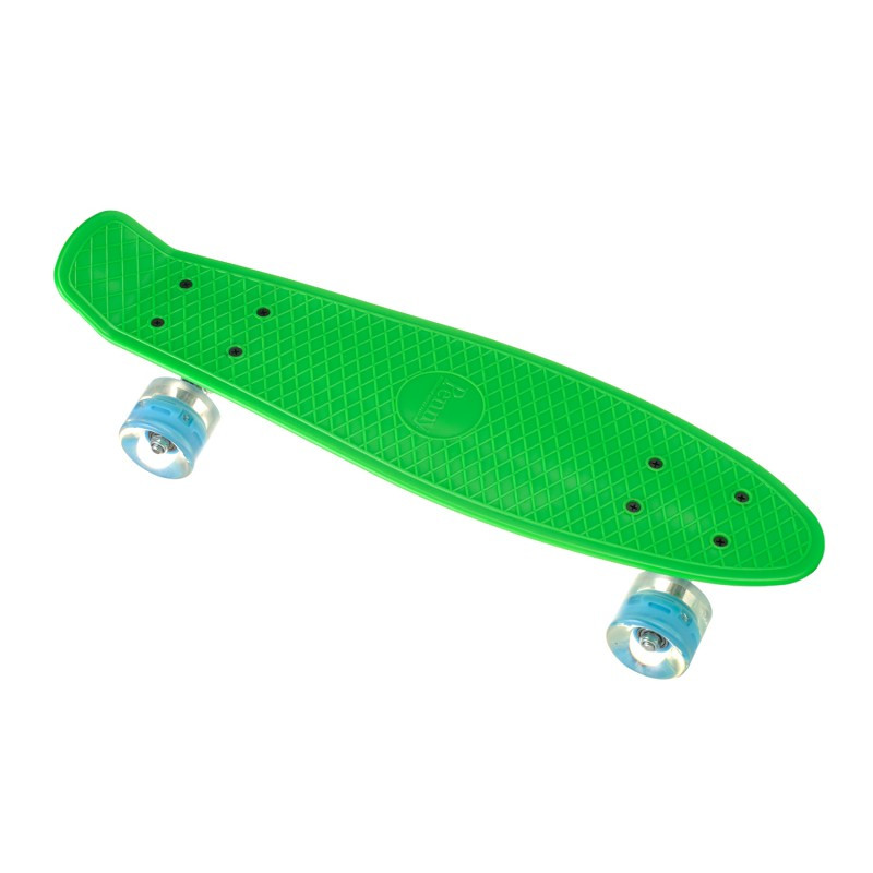 Пенні Борд - скейт Penny Board 23 зелений зі світними PU колесами до 80 кг | пенниборд дитячий скейтборд
