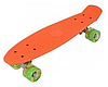 Пенні Борд - скейт Penny Board 23 помаранчевий зі світними PU колесами до 80 кг | пенниборд дитячий скейтборд, фото 3