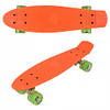 Пенні Борд - скейт Penny Board 23 помаранчевий зі світними PU колесами до 80 кг | пенниборд дитячий скейтборд, фото 5