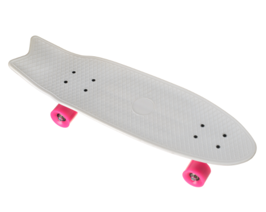 Пенні Борд - скейт Penny Board YB-28 білий зі світними PU колесами | пенниборд дитячий скейтборд