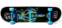 Скейт дерев'яний канадський клен для трюків Fish Skateboard FINGER - 201350, фото 5