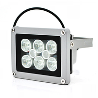 Прожектор уличного освещения YOSO 12V 12W с сумеречным датчиком 6+2 LED IP66 дальность до 30м