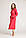 Жіночий вафельний халат червоний (без коміра), фото 4