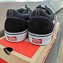 Кеди Vans Old Skool black white низькі чоловічі чорно білі Ванси унісекс жіночі демі, фото 5