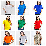 Жіноча футболка сіра однотонна,бавовна 100%, футболка однотонна жіноча чоловіча сірого кольору літня розмір s m l xl xxl, фото 3