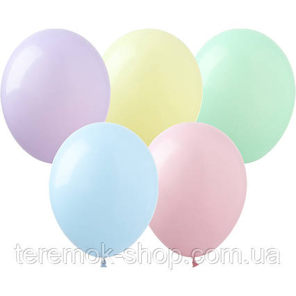 Повітряні кулі асорті макарун 30 см BelBal Бельгія комплект 10 шт.