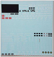 Декалі для вантажних вагонів III епохи Німецьких щіток, епохи DR, DB масштабу 1/87