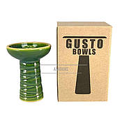 Чаша глиняная Gusto bowls Classic Phunnel в глазури зеленая