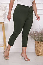 Літні жіночі капрі великого розміру Джері хакі (52-66)