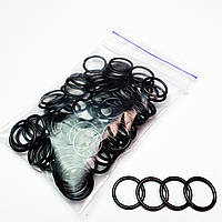 Кільце 15 мм метал чорний (Чорний емаль) (100 шт./пач.) для купальника, для бретелей, регулятори