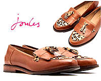 Туфли женские лоферы кожаные коричневые Joules Locksley Tan (размер 38, UK6, EU39)
