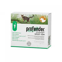 Profender краплі на холку від усіх видів глистів для кішок від 0,5-2,5 кг – 1 піп.