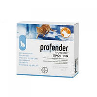 Profender краплі на загривку від усіх видів глистів для кішок від 2,5-5 кг - 1 піп.