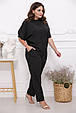 Костюм жіночий з літнього софта Кері чорний (50-64), фото 2