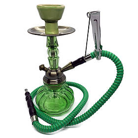 Кальян для дому 29 см з однією трубкою 1 м Hookah колба скло 300 мл