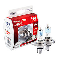 Автолампи Brevia Power Ultra+60% H4 12 V 60/55 W P43t (12040PUS) паковання 2 шт.