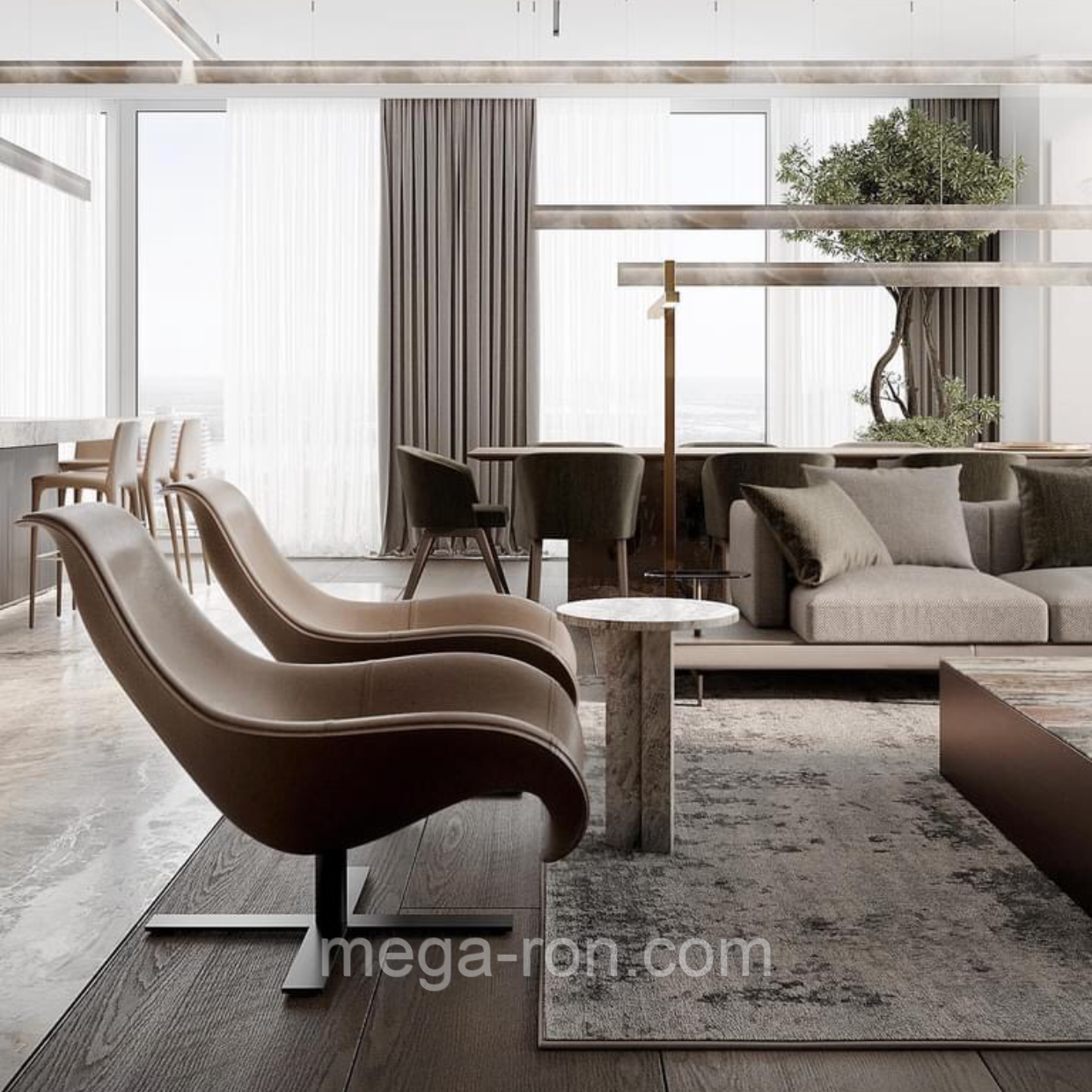 Крісло обертове B&B Italia Mart, фото 1