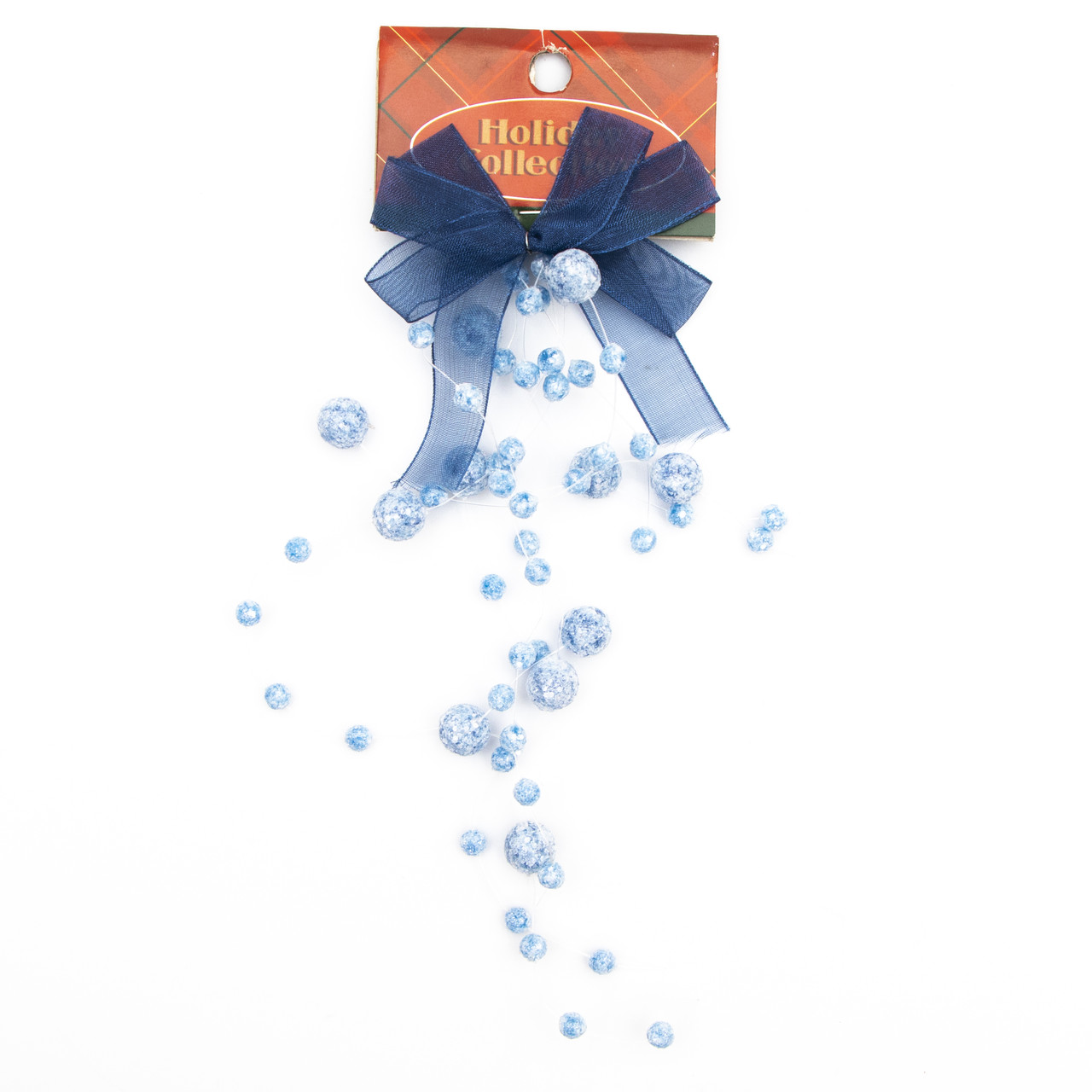 Новорічна прикраса - підвіска грона, 20 см, синій, пластик (001262-4), фото 1