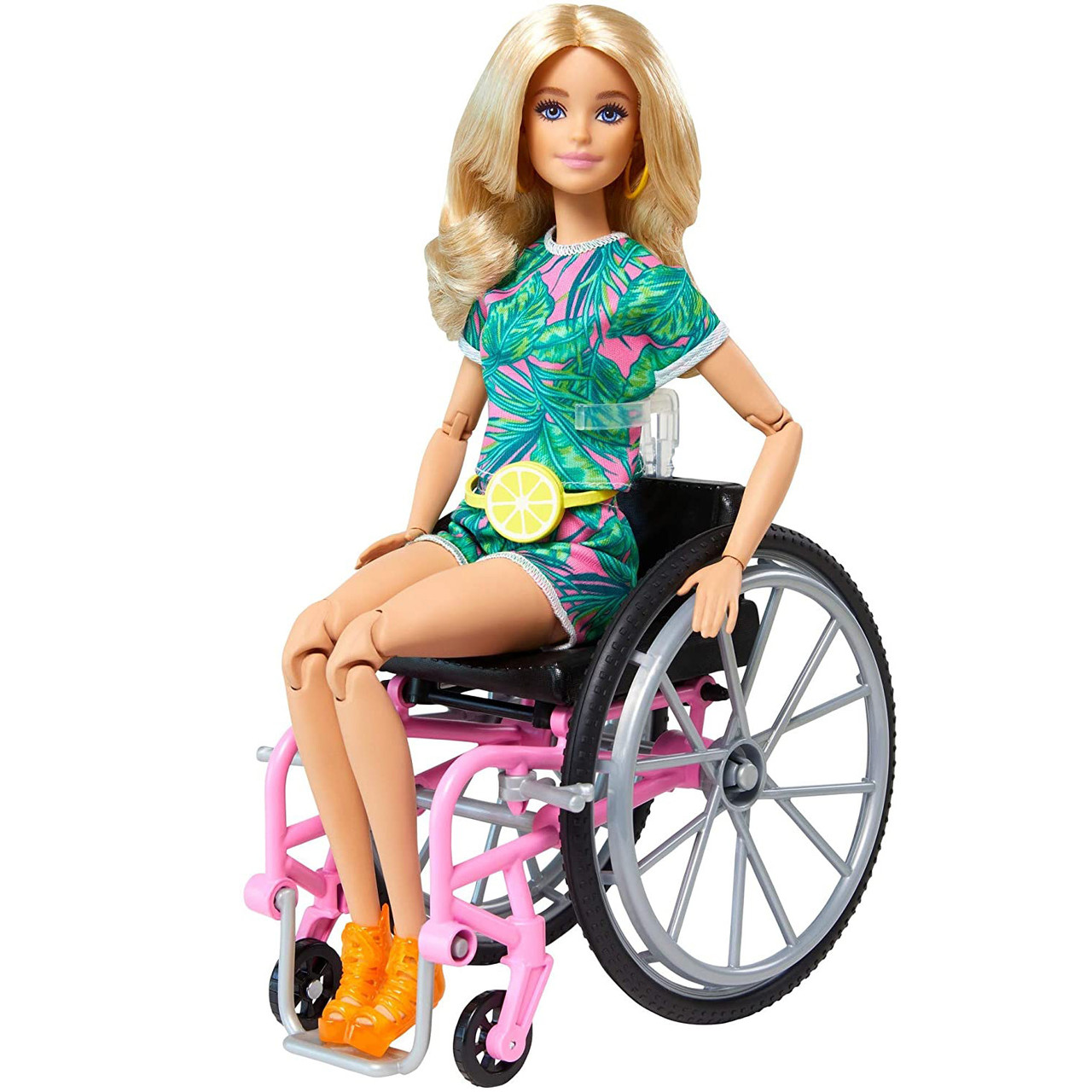 Шарнірна лялька Барбі в кріслі-колясці Блондинка Barbie GRB93