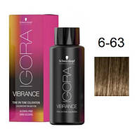 Краска для волос Schwarzkopf igora Vibrance безаммиачная 6-63 Тёмный русый шоколадный матовый 60 мл