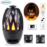 Бездротова Bluetooth колонка SUNROZ Flame Atmosphere BTS-596 LED Камін Black