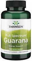 Снятие чувства усталости Swanson - Full Spectrum Guarana 500 мг (100 капсул)