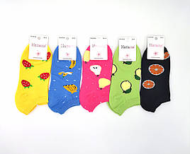 Молодіжні короткі кольорові шкарпетки з принтом Наталі 36-41