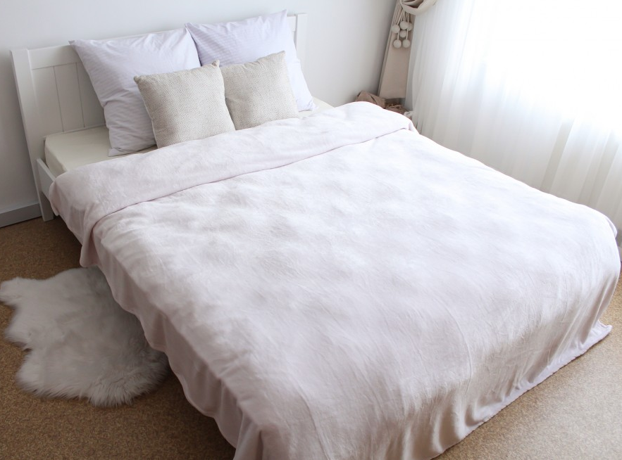 Плед-покривало фліс з мікрофібри 150х220 "Білий" (111), фото 1