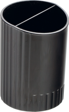 Пластиковий Стакан для письмового приладдя на два відділення, чорний BUROMAX, BM.6350-01
