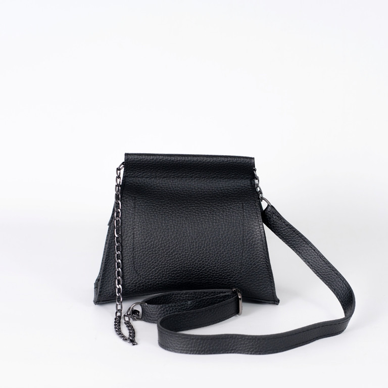 Крутая маленькая сумочка черная женская кросс боди через плечо мини сумка клатч с длинной ручкой цепочкой - фото 4 - id-p1402303251