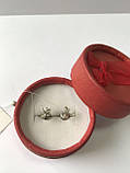 Срібні жіночі сережки пусети 1,35 г НОВІ, фото 2