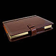 Щоденник А5 формату в шкіряній обкладинці "Дипломат", фото 3